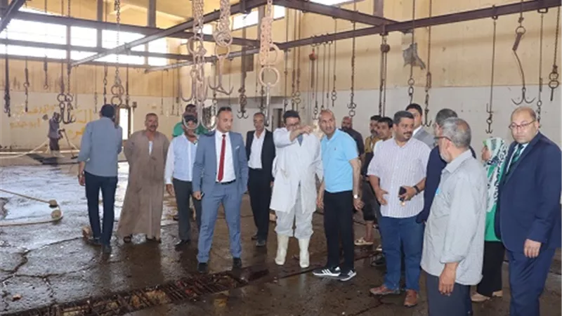 سكرتير بنى سويف يتفقد المجازر وشوادر بيع اللحوم