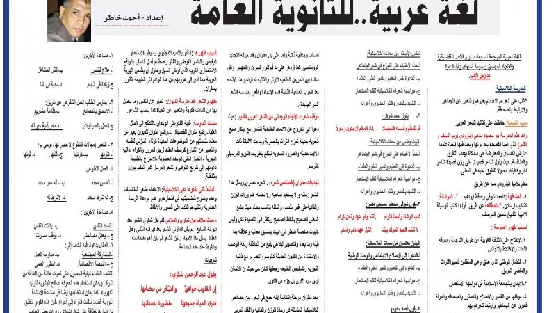 20 سؤالا لن يخرج عنها امتحان الأدب .. لـ الثانوية العامة 2024