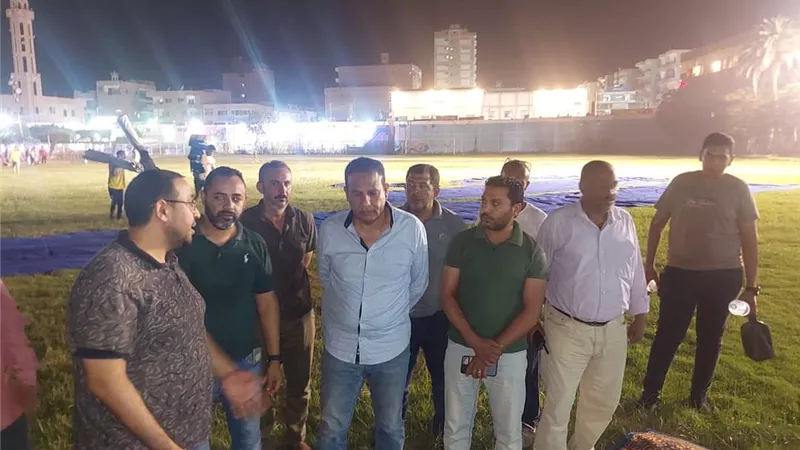 رئيس مركز ابوقرقاص يتفقد ساحة صلاة العيد بنادي ناصر