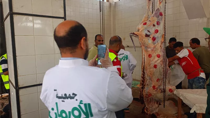 أول أيام عيد الاضحى بالمنيا الأورمان تبدأ في ذبح أضاحيها
