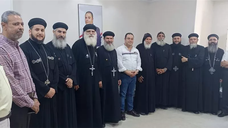 بني سويف.. وفد كنسى يهنئ حزب الشعب الجمهوري بعيد الأضحى