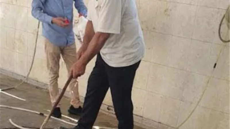 بيطرى الشرقية يطهر وينظف صالات الذبح والمجارى المائية بالمجازر