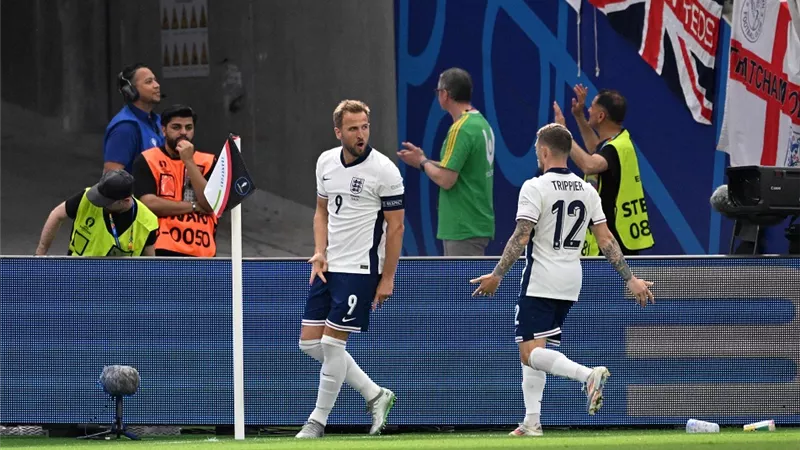 هارى كين يتقدم لإنجلترا بشباك الدنمارك فى يورو 2024