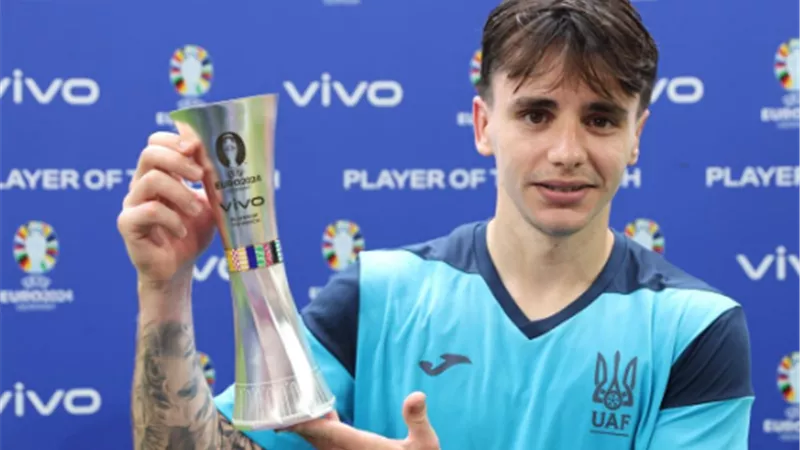 يورو 2024.. الأوكراني شابارينكو رجل مباراة أوكرانيا وسلوفاكيا