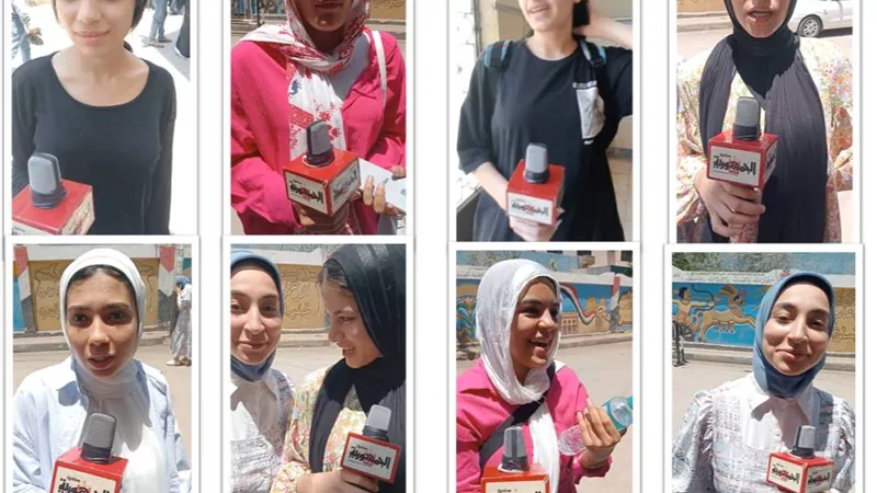 حزن وبكاء طلاب الثانوية العامة بالمنوفية لصعوبة اللغة العربية