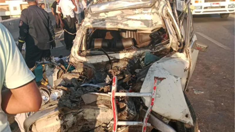 بالاسماء و الصور وفاة 6 و اصابة 3 فى تصادم اعلى كوبرى القزاز