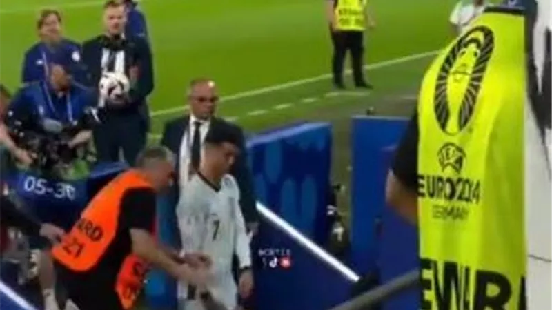 شاهد.. مشجع كاد يودي بحياته من اجل التقاط صورة مع رونالدو