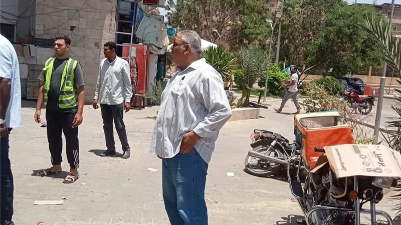 جهاز مدينة الشيخ زايد يشن حملة على الاشغالات بالمدينة