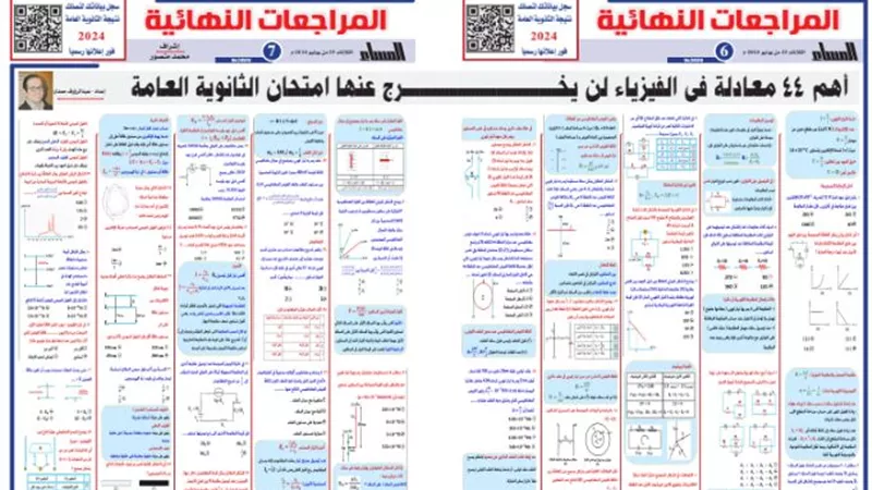 لن يخرج عنها الامتحان..44 معادلة في الفيزياء للثانوية العامة 2024