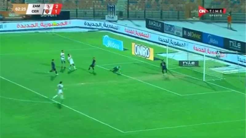 شاهد.. أوباما يهدر هدف محقق أمام سيراميكا بعد مراواغة الجميع