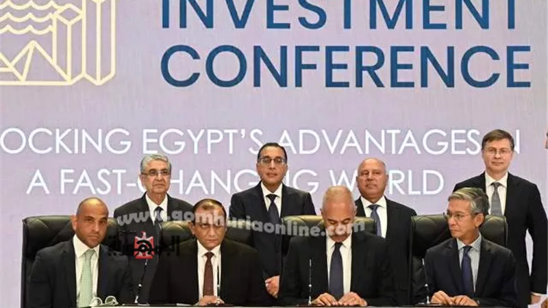 مدبولى يشهد توقيع اتفاقية إنتاج الهيدروجين الأخضر بمنطقة رأس شقير