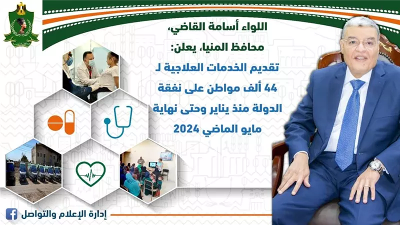 تقديم الخدمات العلاجية لـ 44 ألف مواطن على نفقة الدولة بالمنيا