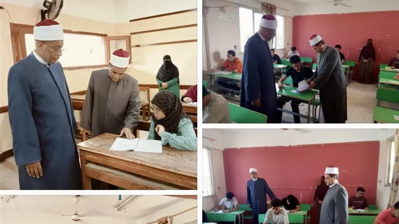 الاطمئنان علي سير امتحانات الثانوية الأزهرية بالاسماعيلية