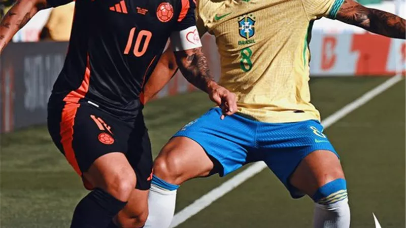 البرازيل ضد كولومبيا .. نهاية الشوط الأول بالتعادل 1/1