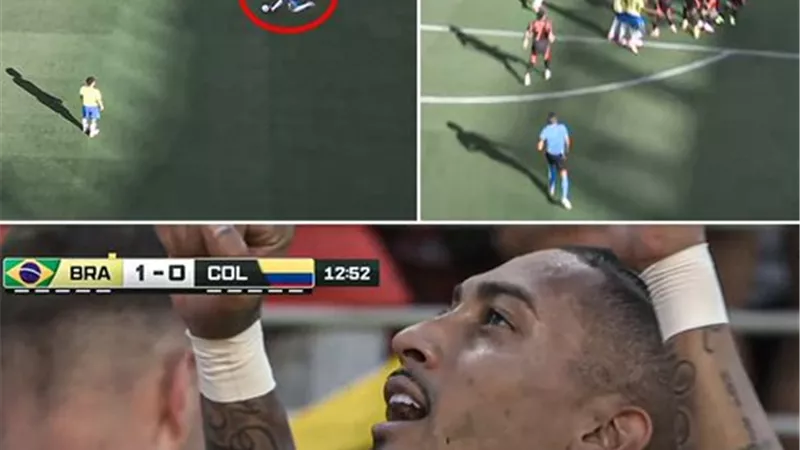 البرازيل ضد كولومبيا .. هدف رافينها في شباك كولومبيا .. فيديو