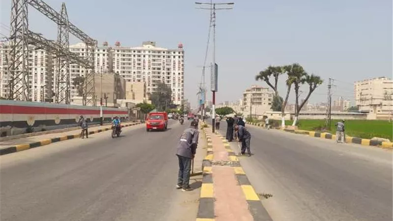 متابعة سير العمل بمنظومة النظافة بالاحياء ورفع الاتربة بكفر الشيخ
