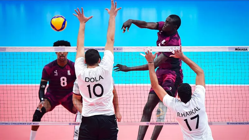 منتخب الطائرة يهزم قطر ويتأهل لنصف نهائي كأس التحدي العالمي