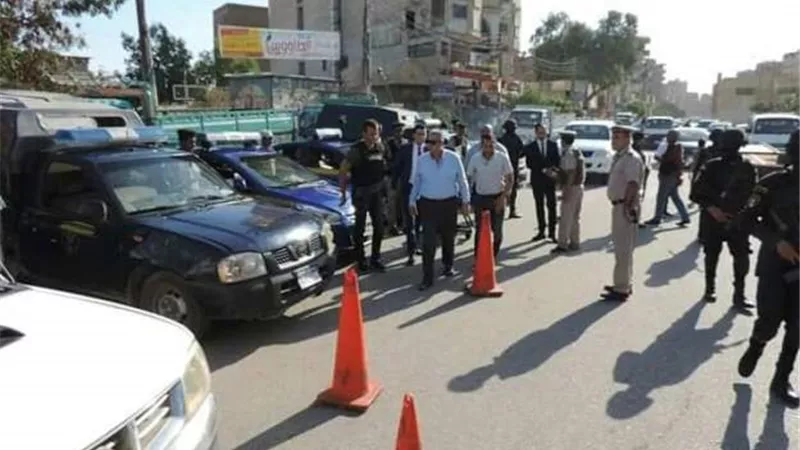 حملة انضباطية بشوارع الفيوم