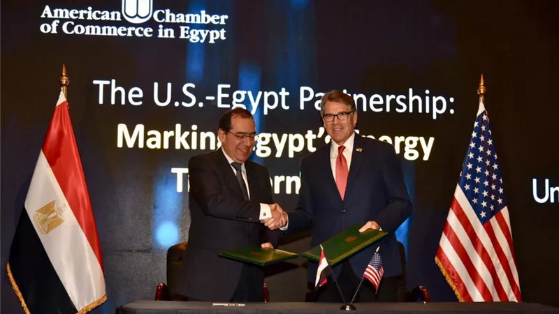مذكرة تفاهم بين مصر وامريكا للتعاون في مجال الطاقة