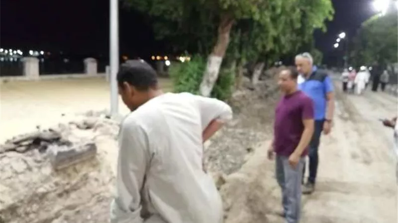 الأقصر تواصل تطوير شارع كورنيش النيل ..صور