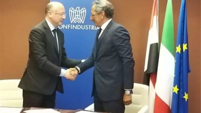 بالصور..اتحاد الصناعات المصرية يوقع اتفاقية تعاون ثنائية مع نظيره الإيطالي