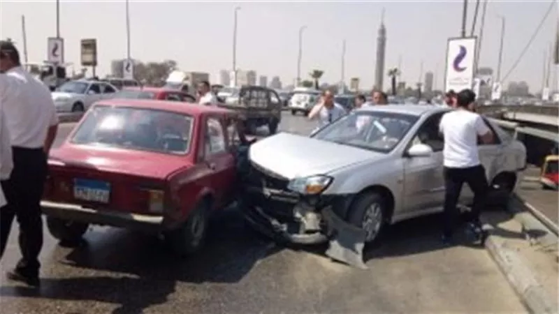 اصابة شخصين فى حادث تصادم أعلى محور جوزيف تيتو فى النزهة