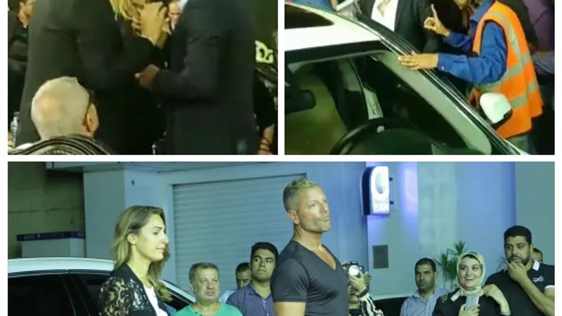 حكيم وشعبان يتبادلان الضحك والهزار.. وتامر هجرس يلتقط صور سيلفي ..وحكيم تطارده معجبه