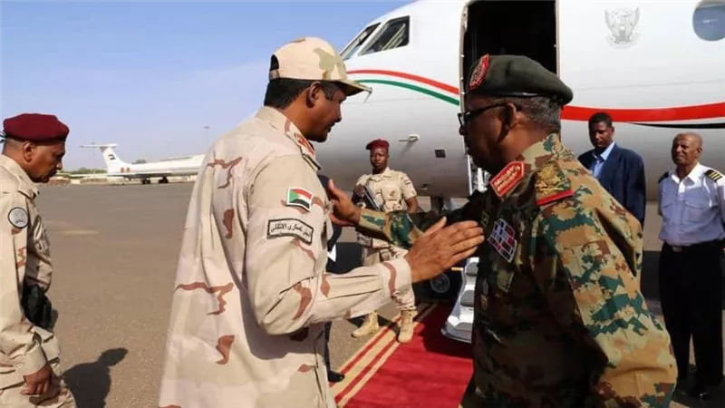 نائب رئيس المجلس العسكري السوداني يزور جوبا