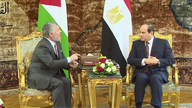 بالفيديو.. تفاصيل لقاء السيسي والعاهل الأردني