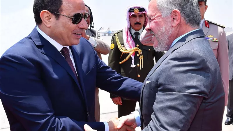 الرئيس السيسى يستقبل الملك عبد الله الثاني
