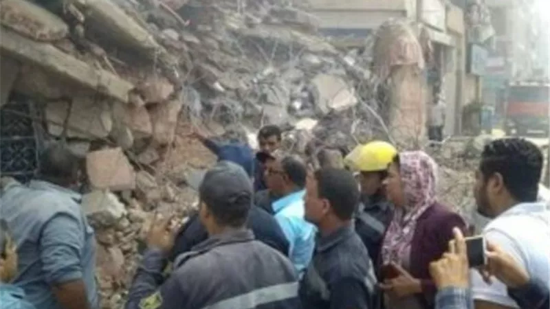انهيار عقار جزئياً بحدائق القبة وإصابة 3 أشخاص