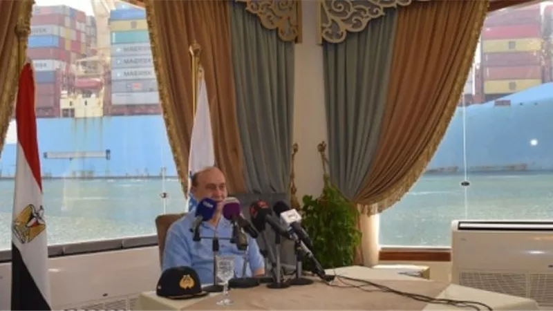 مميش : قناة السويس الجديدة هدية الرئيس السيسي وشعب مصر للعالم