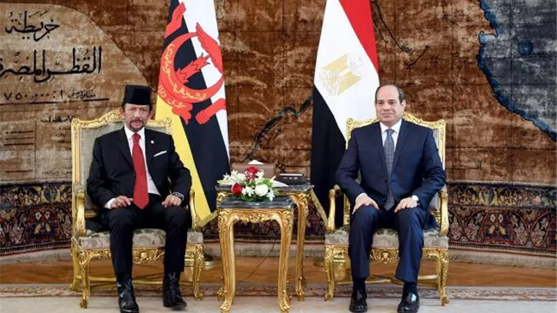 الرئيس السيسي يبحث مع السلطان حسن بلقيه جذب المزيد من الاستثمارات البروناوية