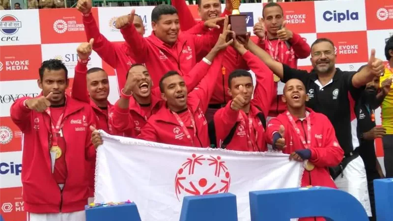 منتخب مصر للأولمبياد الخاص يهدي ذهبية وكأس الهند للسيسي