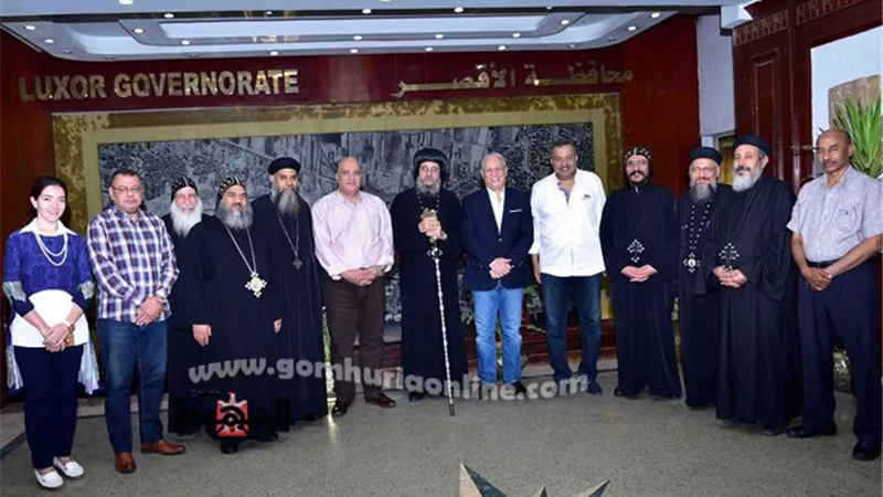 وفد الكنائس يهنئ محافظ الأقصر بالعيد
