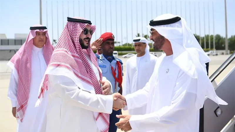 محمد بن زايد يصل السعودية بعد أيام من اشتباكات عنيفة في عدن