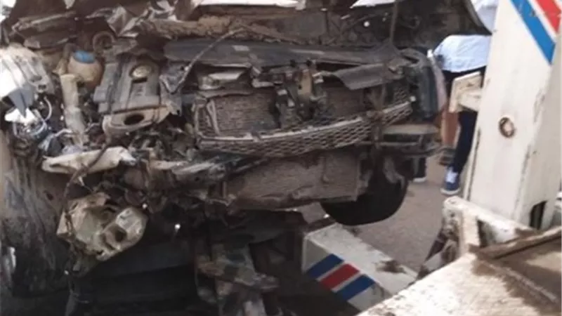 مصرع واصابة 3 أشخاص في حادث تصادم بالمنصورة ..صور