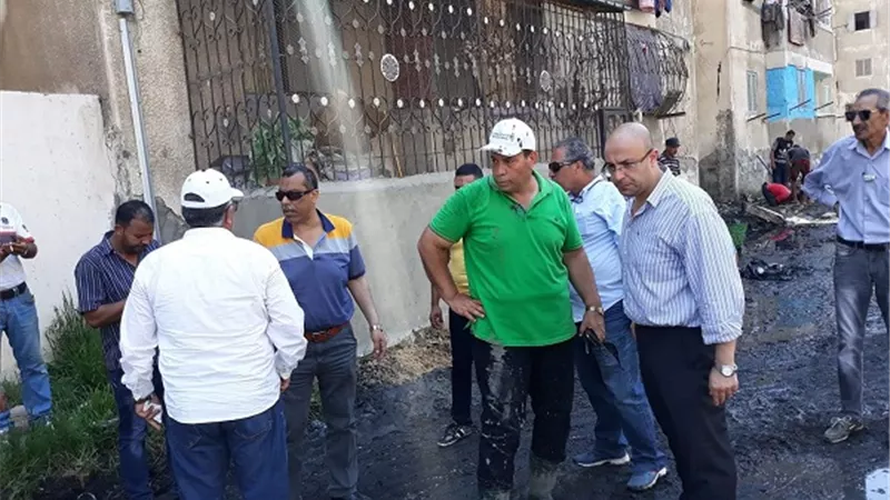 لليوم الرابع على التوالى إستمرار حملة انهاء مشكلة الصرف الصحي ورفع كفاءة منطقة فاطمة الزهراء