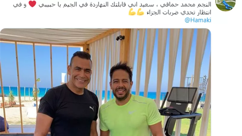 عصام الحضرى يتحدى محمد حماقى فى ضربات الجزاء