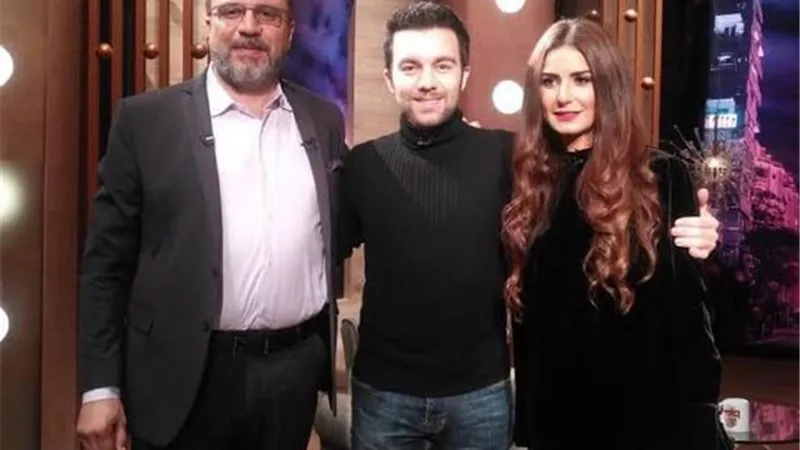 شريف رمزى وزوجته فى 