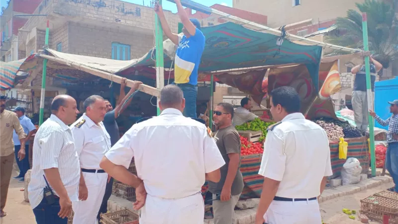 استمرار حملة استعادة الانضباط للشارع وعودة المظهر الحضارى لمدينة مرسي مطروح