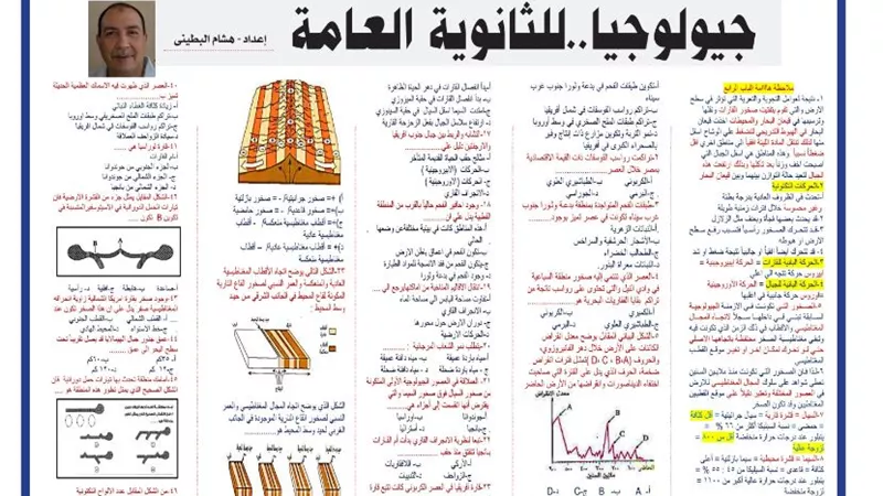 الخلطة السحرية في 52 سؤالا وإجابتها في الجيولوجيا لـ الثانوية العامة 2024