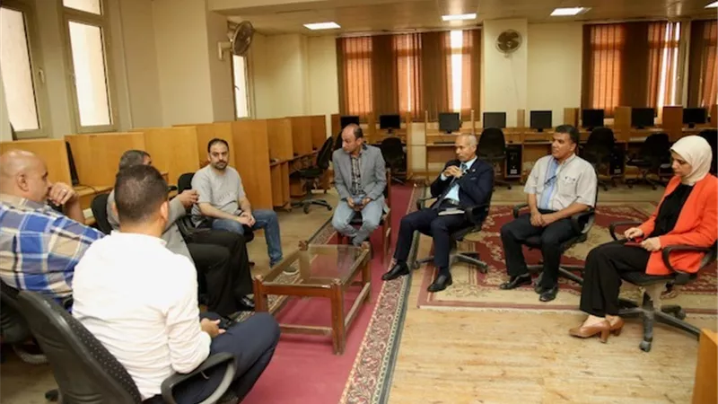 جامعة الفيوم تستقبل وفد المجلس الأعلى لإعتماد التحول الرقمى