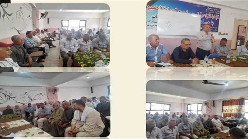 ندوة إرشادية للنهوض بمحصولي القطن والذرة بإدارة منيا القمح