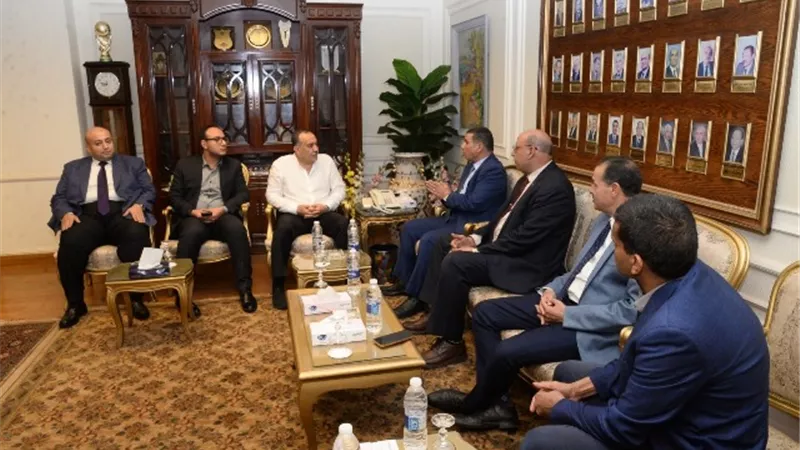 محافظ أسيوط يستقبل رئيس الجامعةالجديدةالتكنولوجية وعميد الألمانية