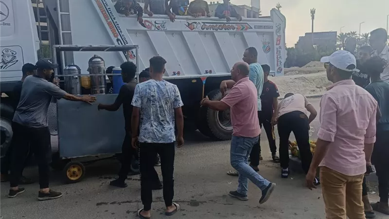 بالصور..حمله اشغالات مسائيه على منطقة الحصرى ووصله دهشور