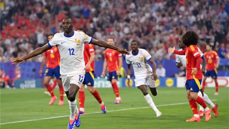 شاهد.. مواني يفتتح أهداف فرنسا ضد إسبانيا بنصف نهائى يورو 2024