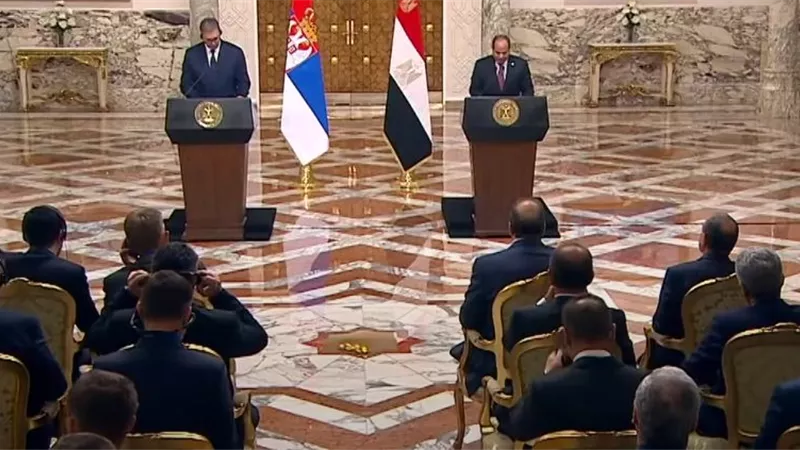 ألكسندر فوتشيتش: وقعنا على الكثير من الاتفاقيات مع مصر وتساهم في تعزيز أطر التعاون بين البلدين