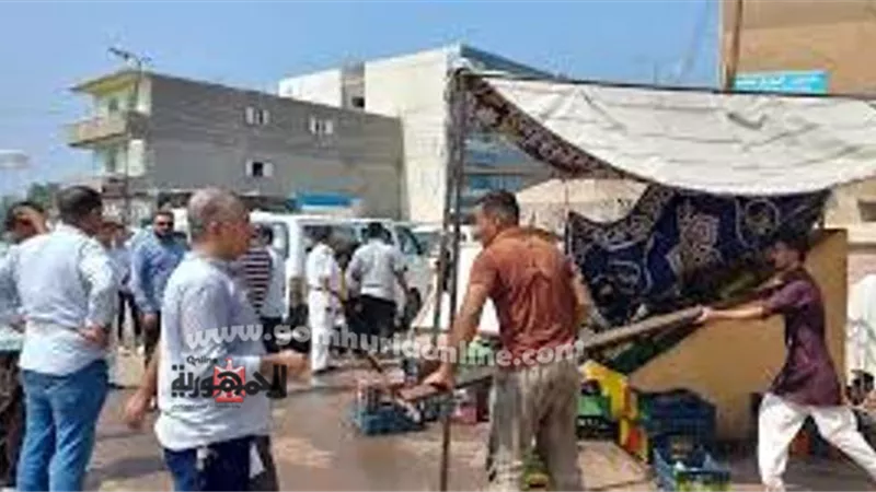 سكرتير مساعد البحيرة يقود حملة لازالة الاشغالات بحوش عيسى