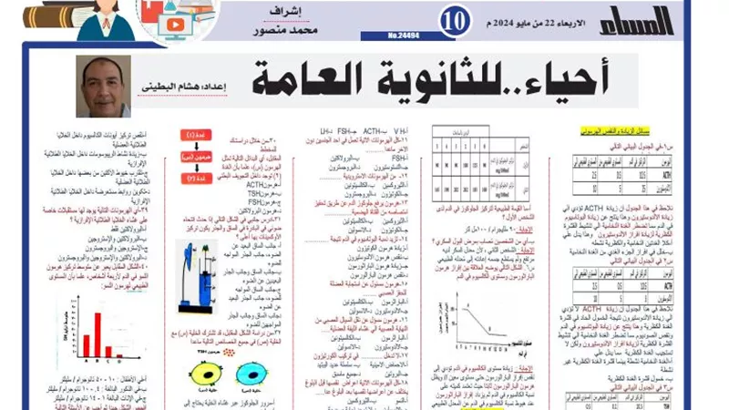 بالاجابات 123 سؤالا في الأحياء لـ الثانوية العامة 2024